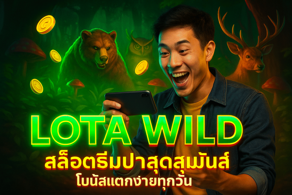 LOTA WILD สล็อตธีมป่าสุดมันส์ โบนัสแตกง่ายทุกวัน
