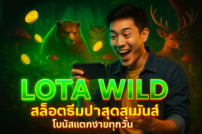 LOTA WILD สล็อตธีมป่าสุดมันส์ โบนัสแตกง่ายทุกวัน